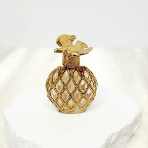 Nina Ricci L'Air du Temps Perfume Bottle with Gold-Tone Filigree & Dove Stopper
